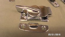1328M Antique Set 7 Chrome Cabinet Latches Catches w/Locking Position 3" Long
