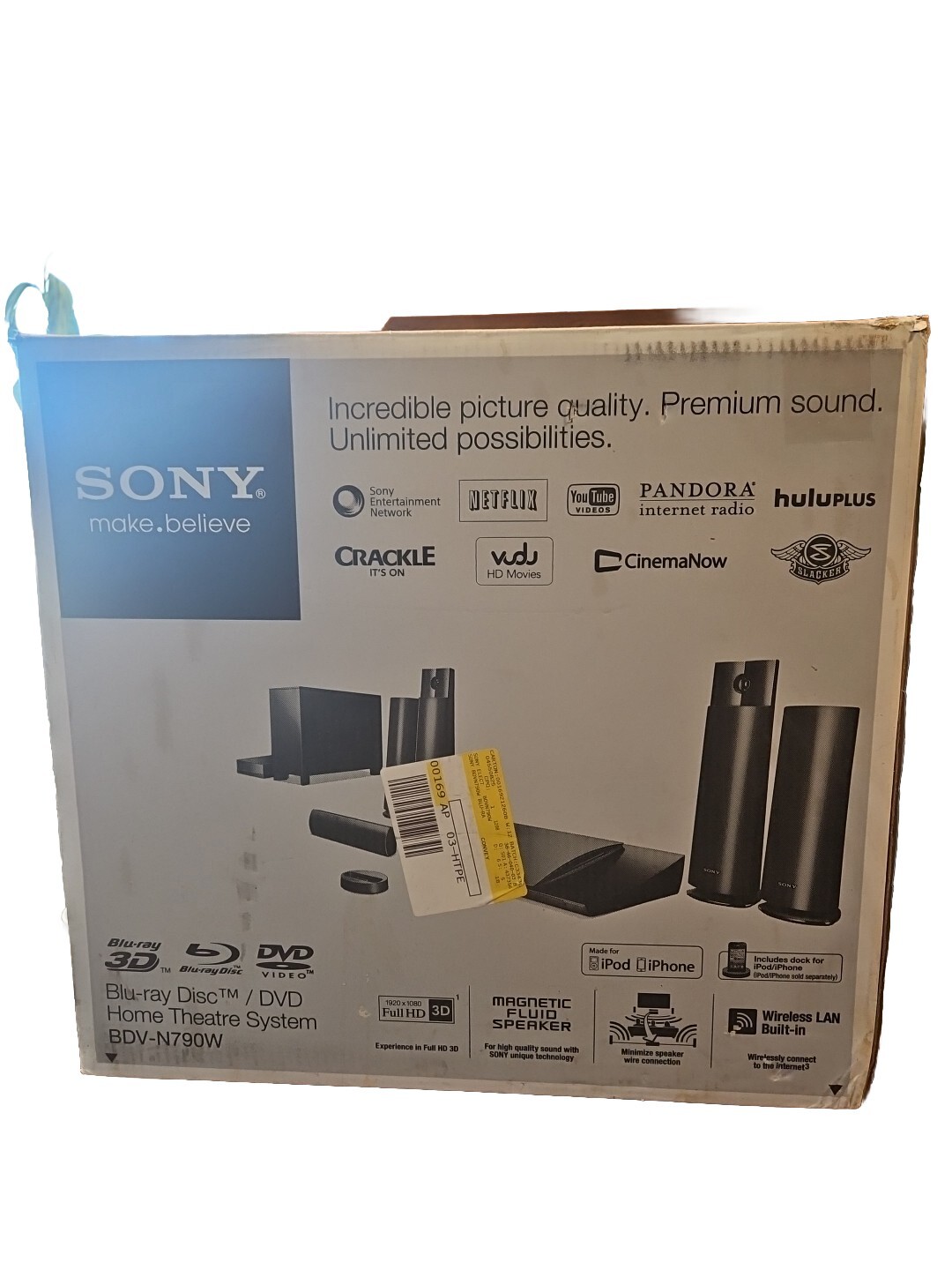 Sony BluRay Disc/ DVD 5.1 Channel 1000 Watt Home Theater System BDV