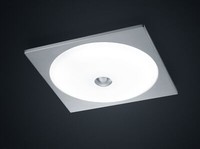 Deutsche Deckenleuchte Deckenlampe Nickel Matt Energiespar Eckig 42 X 42Cm Indus