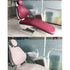 Dental Unit Chair Cover Dentist Stool Protector PU Cushion Sleeve Khaqi/Wine Red