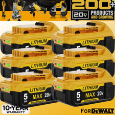 For DeWalt 20V 20 Volt Max 5.0AH Lithium Ion Battery DCB206-2 DCB205 DCB200-2 US