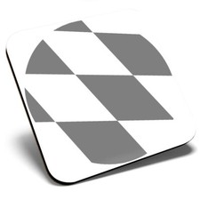 Square Single Coaster bw - Bavaria Flag  #41740