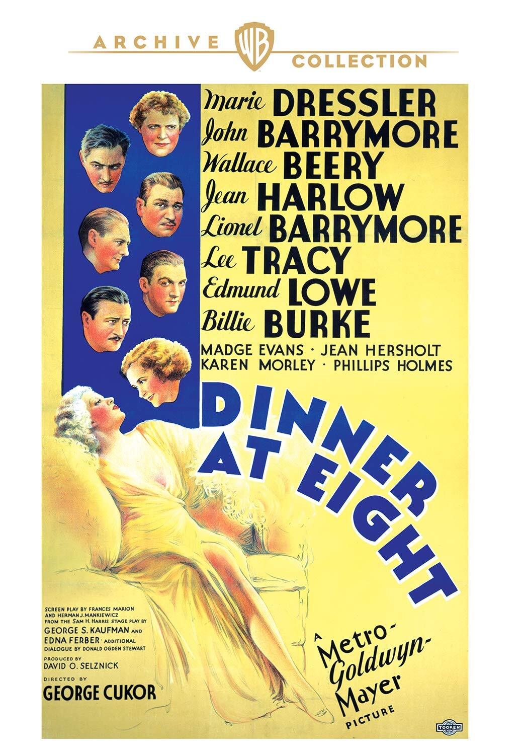 Dinner At Eight (DVD) Billie Burke Edmund Lowe Madge Evans Marie Dressler