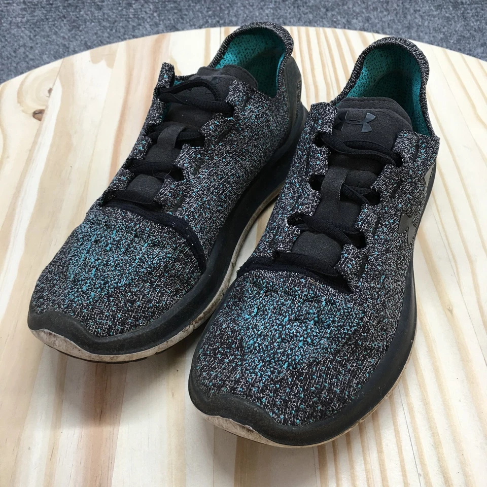 Under Armour Shoes Womens 8.5 Speedform Slingride Athletic Sneakers Black Green - Image 3 of 4