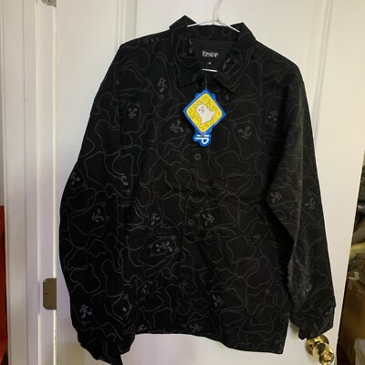 Ripndip logo  Lord Nermal Cat All Over  Demi Trucker jacket Size:M
