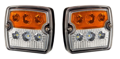 2x LED Blink-Positionsleuchte E9 12V 24V Trailer LKW PKW Anhänger Traktor Bagger