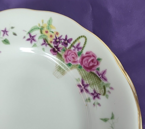 Fine China Salad Plates Bone Favolina Made in Poland Sunrise Pattern Set Of 3 - Picture 4 of 9