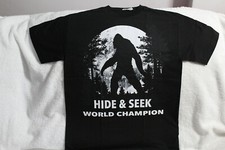BIGFOOT HIDE AND SEEK WORLD CHAMPION FOREST SASQUATCH FUNNY T-SHIRT SHIRT