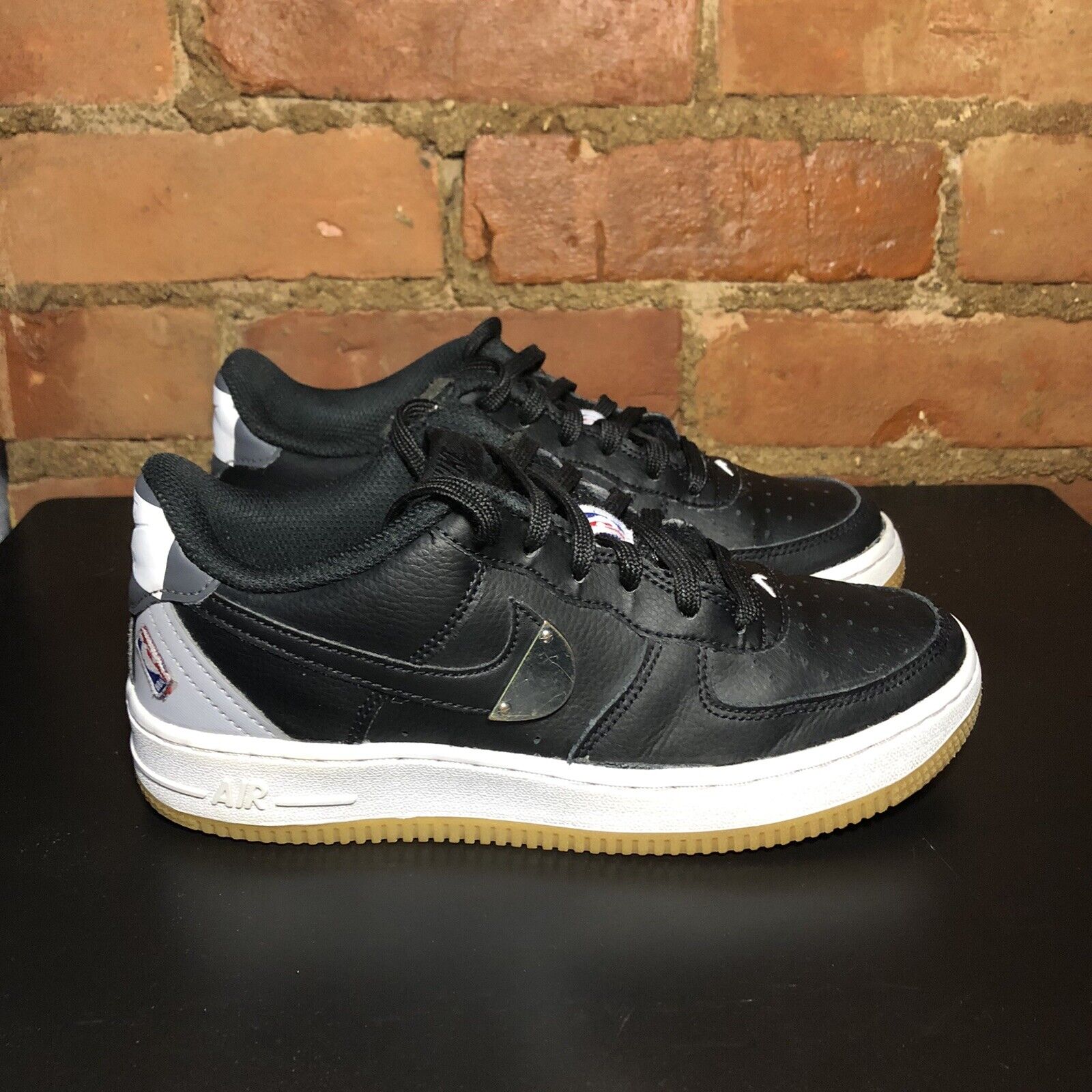 Size 4.5Y - Youth Nike Air Force 1 '07 LV8 NBA "BLACK WOLF GREY"  (CT3842-001)