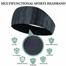 Non-slip Elastic Sport Fitness Headband Athletic Head Band Sweatband For Unisex