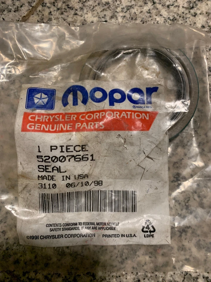 MOPAR OEM Wheel Seal for 1994-99 Dodge Ram 2500-52007661 New - Image 3 of 3