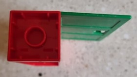 LEGO DUPLO RED COLUMN WITH GREEN DOOR LARGE FARM 5649 USED VINTAGE