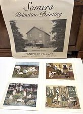 Sandra Somers Primitive Folk Art Artist 4 prints 10 x 12” (8x10”)