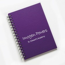 Personalised Wire Bound Note Books, Premium Quality Foil Printed - Style F