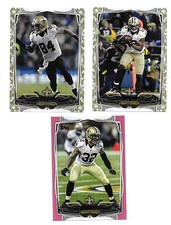 2014 Topps Camo #56 Marques Colston & KENNY STILLS #164 + Kenny Vaccaro Pink #16