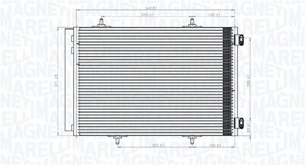 MAGNETI MARELLI 350203822000 Condenser, air conditioning for CITROËN,DS,OPEL,PEU