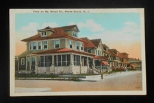 1920s View on So. Broad St. Fireplug Penns Grove NJ Salem Co Postcard New Jersey