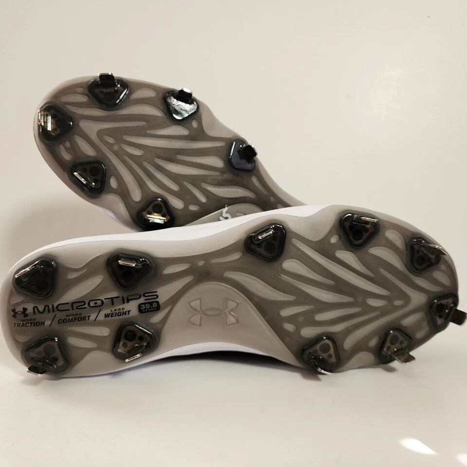 Under Armour UA Charged Glyde 2.0 MT Womens Black Low Metal Softball Cleats 12 thumbnail 4