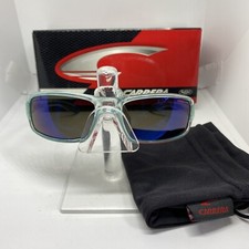 Carrera Kids Sunglasses Max 7CN Ice Blue Wrap Frames Mirrored Lens 52-15-110 NIB