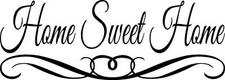 HOME SWEET HOME Vinyl Wall Art Quote Decal Words Lettering Design Sticker