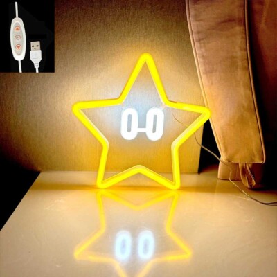 Neon LED Schild Blitz Licht Wand Deko Leuchte Gaming Setup Streamer Beleuchtung