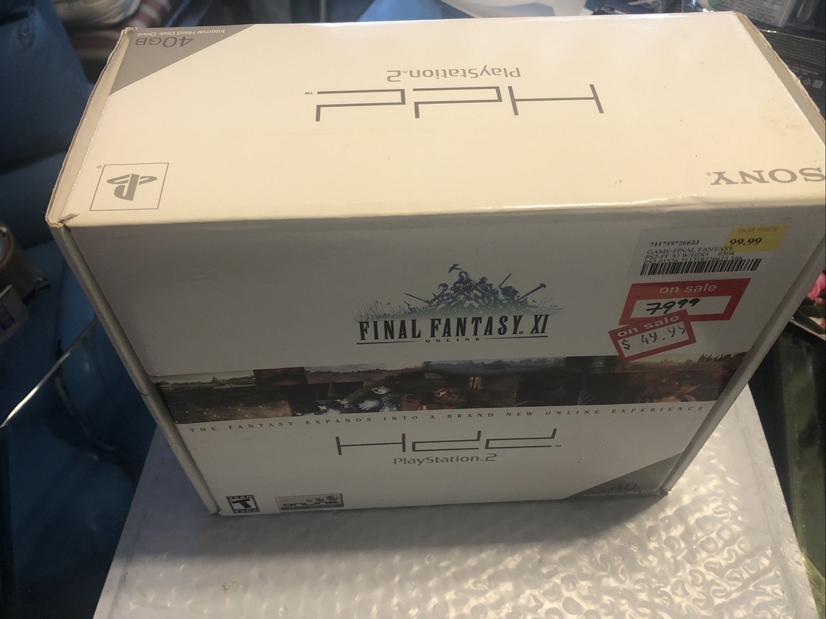 50）FINAL FANTASY ⅩⅠ Play Online 未使用商品 PlayStation 2 40 GB HDD Bundle Sony w Final Fantasy XI