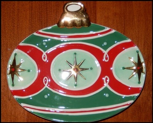 DEPARTMENT 56 CHRISTMAS TREE ORNAMENT PLATE - Picture 1 of 1