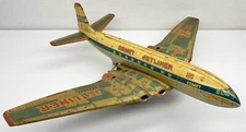 Yonezawa Comet Jetliner Tin Toy Friction Motor Airplane No. 17 De Havilland RARE
