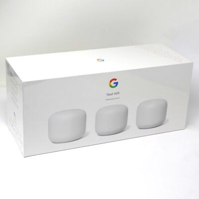 3 PacK Google Nest Wi Fi Router AC2200 2 Points Voice Assistant