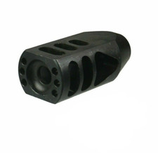 Black 11/16x24 TPI Competition Tanker Muzzle Brake for .450 Bushmaster
