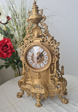 UHR Kaminuhr Tisch Uhr Gus, Zinn, Messing.