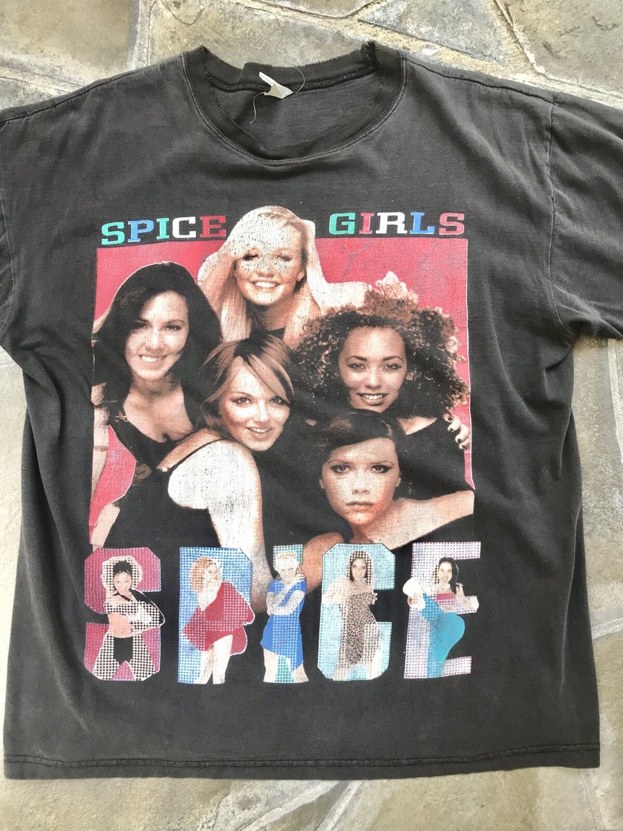 Spice Girls Original Vtg Thrashed Pop Dance Worn Down Used Tour T