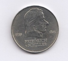 DDR 20 Mark Münze 1972 Neusilber Friedrich von Schiller mit Zertifikat