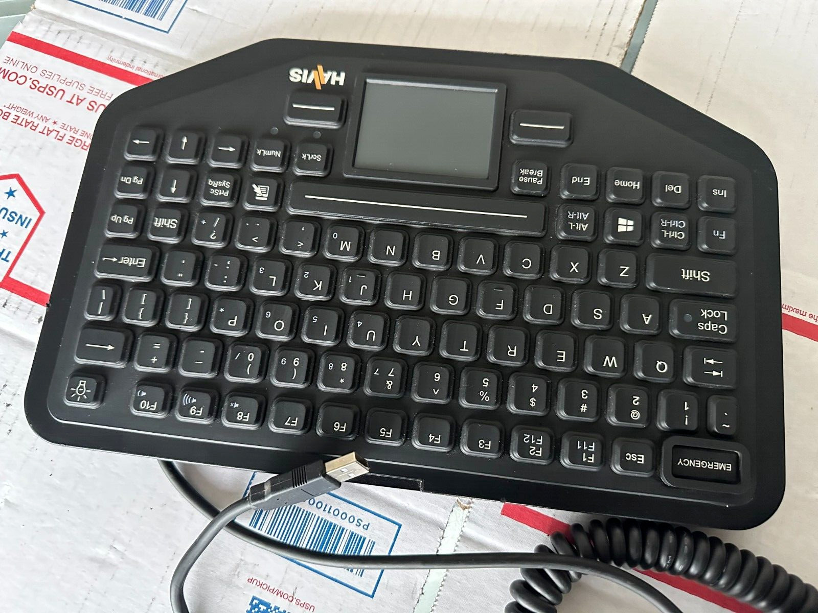 Havis KB-108 USB Rugged Keyboard with Integrated Touch Pad