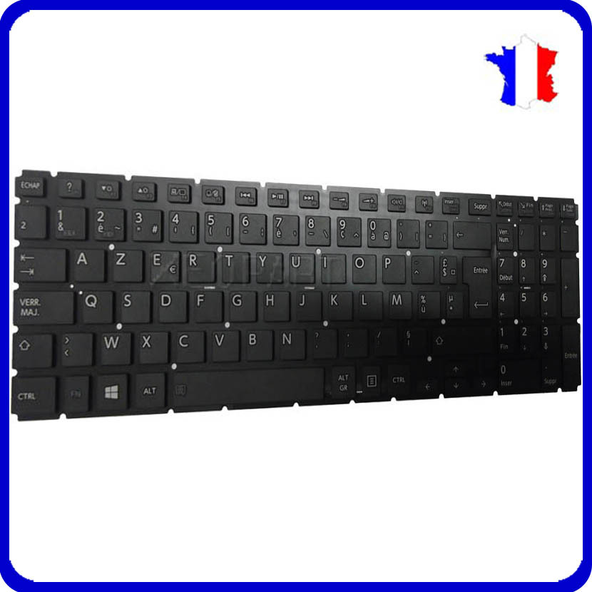 Clavier AZERTY Français Pour Toshiba Satellite - Modèle V148046CK2, Neuf, Générique, Noir !