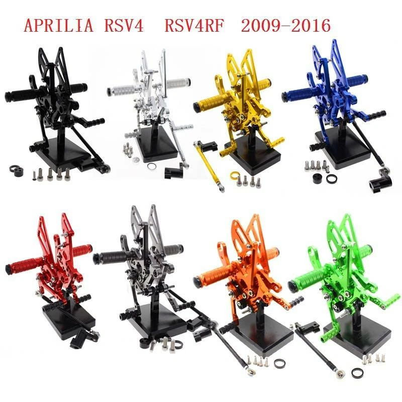 FXCNC estriberas reposapiés reposapiés aptos para RSV4 RSV4RF/RS4 4T 125/GPR125 Foto 4 de 4