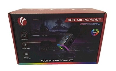 VCOM XLR/USB Gaming Microphone for PC, Streaming, Podcasting