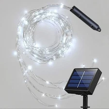 Solar Fairy Lights Outdoor White, Multi Strand 180 LEDs Watering Cool White 
