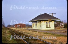 F Original Slide - Pennsy PRR PC Station Depot & ROW Scene Exmore VA 1972