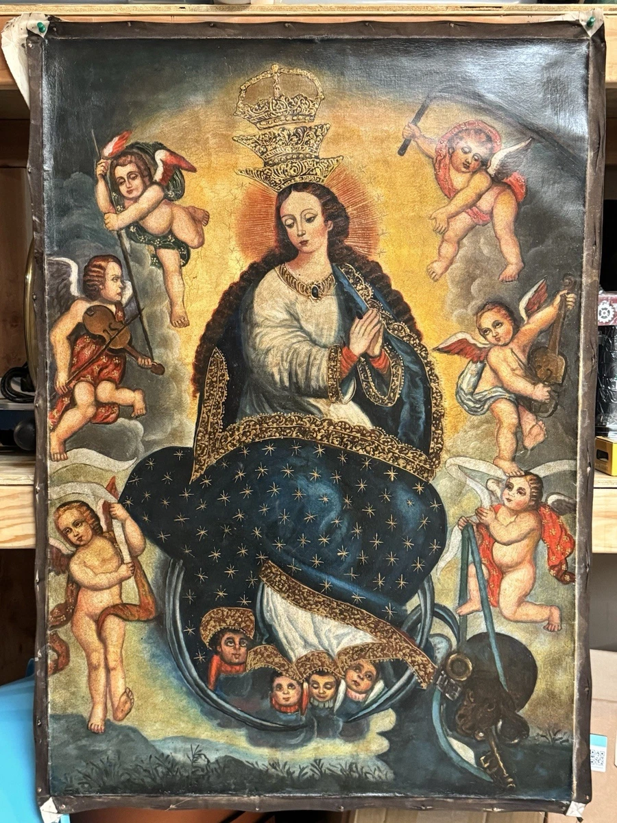 帆布油画天使艺术绘画| eBay