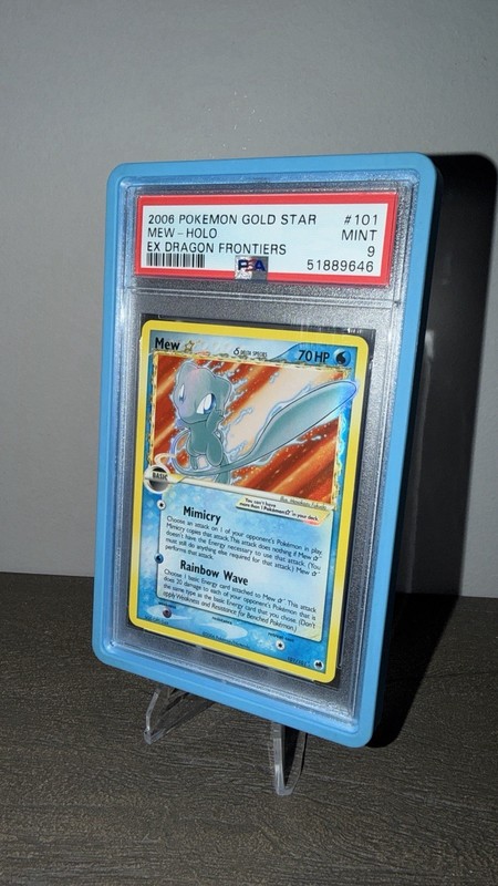 Pokémon Gold Star Mew Delta Species Holo EX Dragon Frontiers 101/101 PSA 9 Mint
