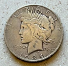 1934 D peace dollar