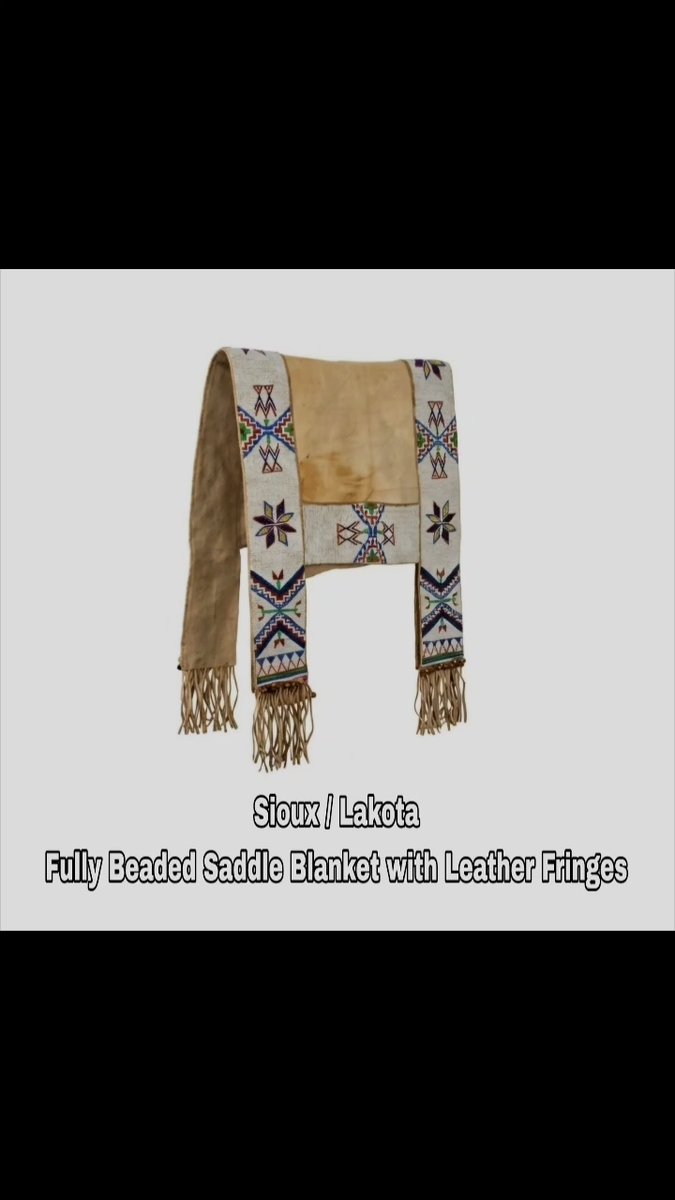 Native American Indian Sioux Lakota Saddle Blanket Buffalo Hide