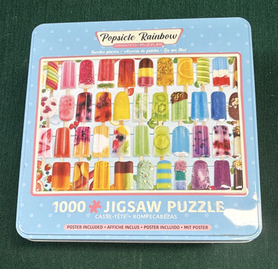 Eurographics Popsicle Rainbow 1000-Piece Jigsaw Puzzle Tin, Poster Included