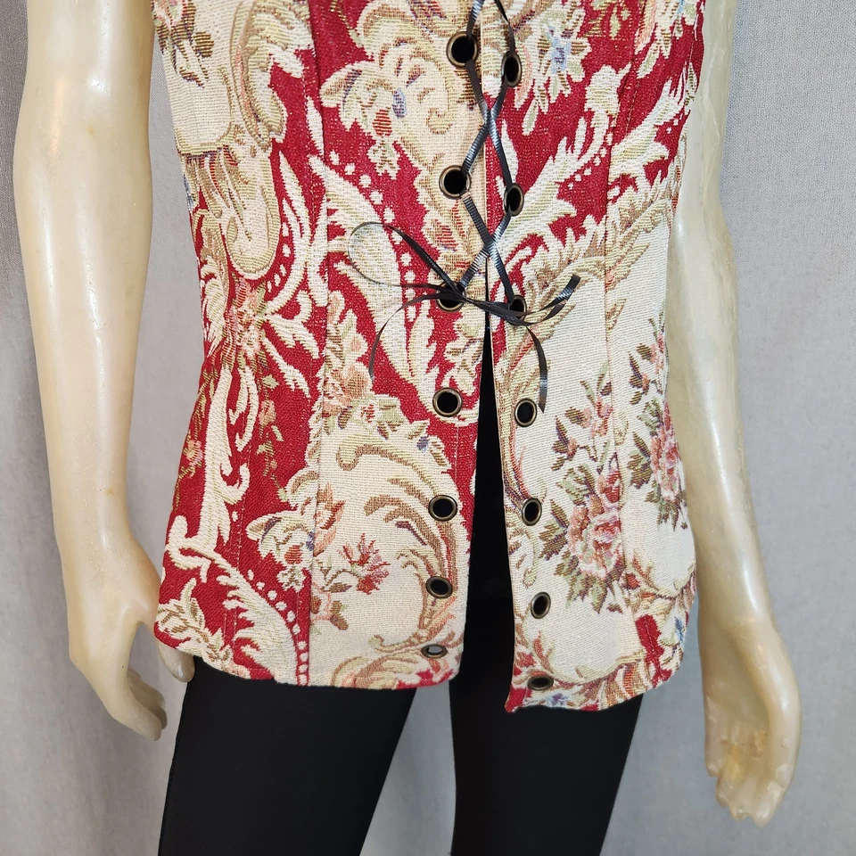 Von Lancelot Rojo Beige Body Chaleco Adulto GRANDE/XLARGE Pirata Disfraz Juegos con disfraces Foto 4 de 4