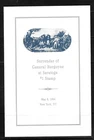USA  SC # 2590 Surrender Of General Burgoyne /   FDC Ceremony Program . USPS