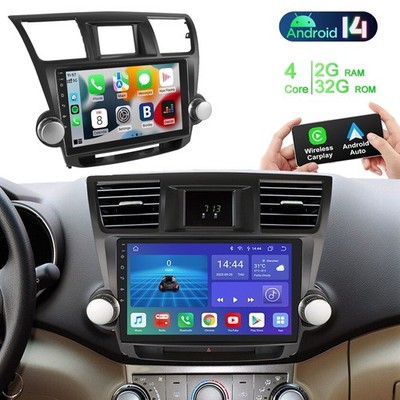 2+32G For Toyota Highlander 2008-2013 10'' CarPlay Car Stereo Radio Wifi GPS Navi