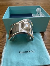 Tiffany Elsa Peretti Cuff Small Bone Cuff Bracelet Silver 925 Right Hand. 