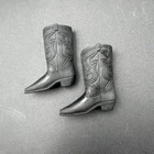 Vintage Mattel Barbie Ken Black Cowboy Boots Western Taiwan Rubber Doll 1970's
