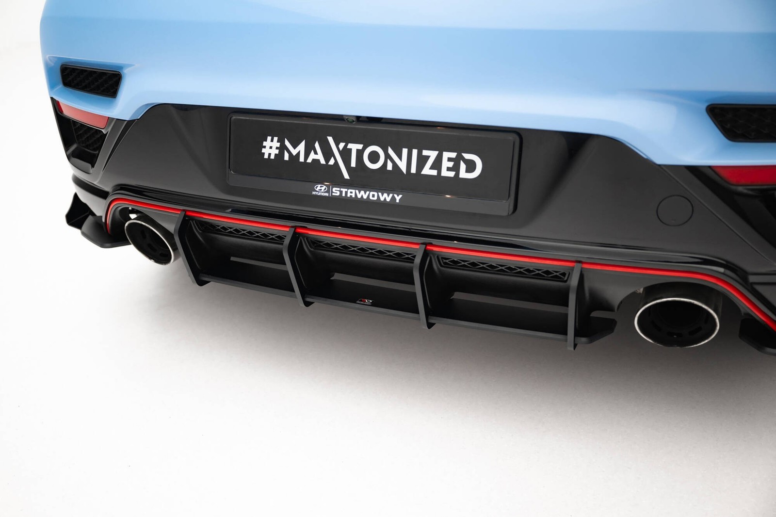 Diffuseur central de course Maxton pour Hyundai Veloster N Mk2 en ABS robuste - 2